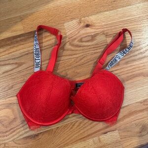 Victoria's Secret bling logo strap very sexy push up bra 32d